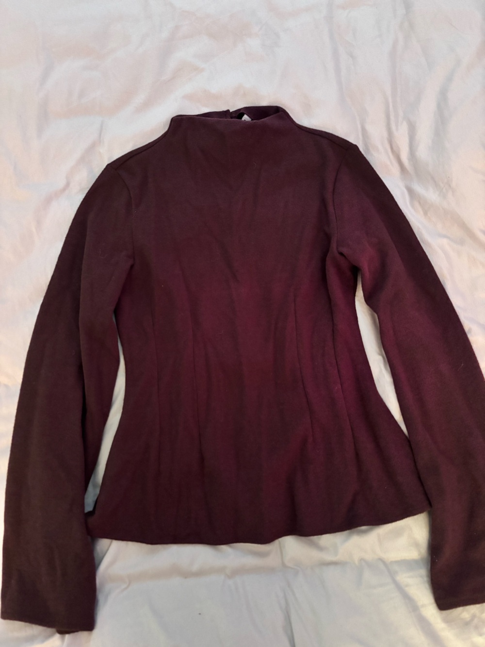 Women's Burgundy Long Sleeve Sweater Top h&M